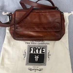 Frye brown leather crossbody bag